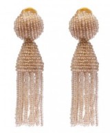 Perfect for cocktails – OSCAR DE LA RENTA CREAM SHORT TASSEL EARRINGS – drop earrings – statement jewellery – occasion accessories