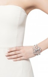 OSCAR DE LA RENTA Pave Flower Bracelet. Designer costume jewellery | fashion jewelry | floral bracelets | statement accessories