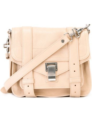 PROENZA SCHOULER small ‘PS1’ satchel nude leather bag. Pale pink bags / designer handbags / luxury accessories - flipped