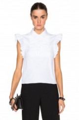 RED VALENTINO RUFFLE TOP white. Ruffled blouses | designer tops