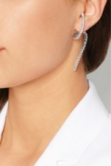 RYAN STORER Rhodium-plated Swarovski crystal ear cuff and stud earring ~ jewellery ~ crystals ~ designer fashion jewelry ~ earrings ~ ear cuffs