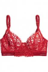 STELLA MCCARTNEY Isabel Floating corded Leavers lace underwired bra ~ designer lingerie ~ luxury red bras ~ feminine underwear