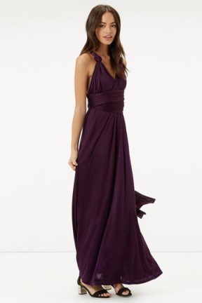 OASIS purple The Wear It Your Way Dress. Christmas parties / occasion wear / long evening dresses / going out glamour / party dresses / Xmas style - flipped