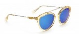 Westward Leaning – Flower 5 sunglasses with neon blue lenses and super gold – as worn by Olivia Palermo in an editorial photoshoot for whowhatwear.com. Celebrity fashion | star style | designer eyewear | what celebrities wear