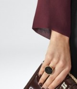 Reiss Xenia jet Swarovski ring ~ large black cocktail rings ~ look glamorous ~ glam up your outfit