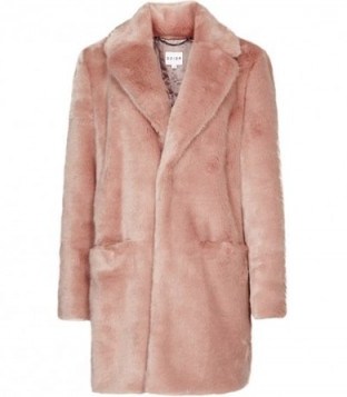 REISS Alba faux fur coat in warm pink ~ warm winter coats ~ glamorous fashion ~ glamour ~ chic style - flipped