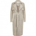 River Island Beige jersey belted trench coat – winter coats – chic style outerwear – longline