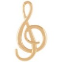 Susan Caplan for John Lewis 1990s Treble Clef Brooch, Gold – vintage brooches – 90s jewellery – fashion jewellery