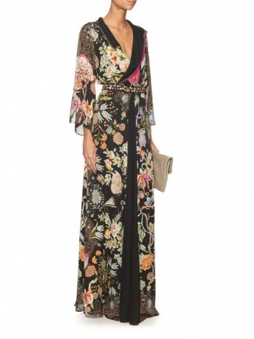 ETRO Flower print silk gown. Luxe evening gowns ~ long occasion dresses ~ luxury fashion ~ rich floral prints ~ printed silk - flipped