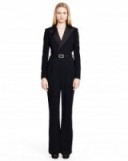 Ralph Lauren Black Label – GIANA Tuxedo Jumpsuit in black – as worn by Charlotte Riley at the premiere of In The Heart Of The Sea in London, 2 December 2015. Celebrity fashion | star style | designer jumpsuits | what celebrities wear | film premieres