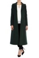 COAST – GENEVA maxi coat in green – as worn by Holly Willoughby on This Morning, 2 December 2015. Celebrity fashion | winter coats | what celebrities wear