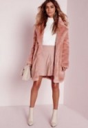 Affordable glamour…Missguided pink longline faux fur coat ~ luxe style fashion ~ winter coats