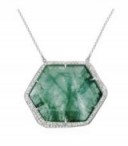 Monica Vinader Gala Large Necklace. Emerald necklaces | statement jewellery | diamond jewelry | diamonds