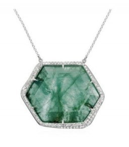 Monica Vinader Gala Large Necklace. Emerald necklaces | statement jewellery | diamond jewelry | diamonds - flipped