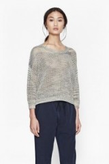 FRENCH CONNECTION – Shimmer Mesh Knitted Jumper. Lurex jumpers | shimmering tops | luxe style fashion | stylish knitwear