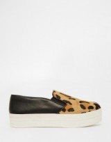 Steve Madden Buhba Animal Print Slip On Trainers – leopard prints – designer flatforms – casual shoes