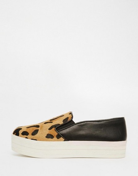 Steve Madden Buhba Animal Print Slip On Trainers – leopard prints – designer flatforms – casual shoes - flipped