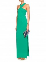 Luxe evening dress – LANVIN Swarovski crystal-embellished stretch-crepe gown ~ Luxury occasion dresses ~ designer fashion ~ long green gowns