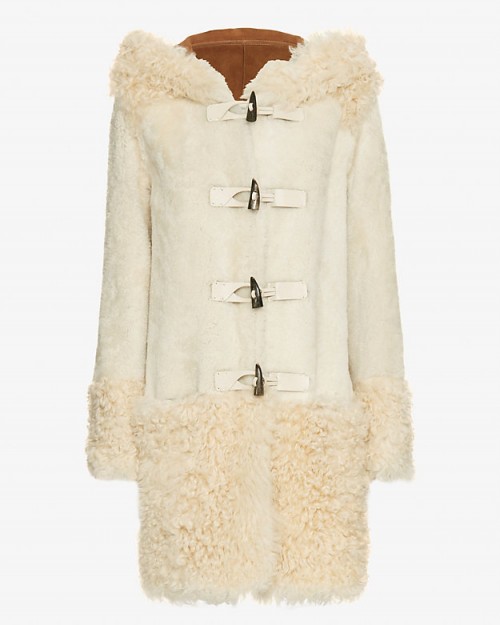 YVES SALOMON SHEARLING TOGGLE COAT in BISCUIT – As worn by Tamara Ecclestone out Christmas shopping in London, 14 December 2015. Celebrity fashion | winter coats | what celebrities wear | style icons clothing