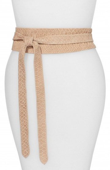 Ada ‘Obi’ Leather Wrap Belt bare beige ~ luxe looks ~ luxury style belts ~ womens accessories - flipped
