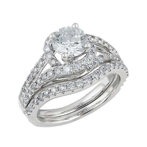 Angel Sanchez 18ct white gold 2.00ct diamond bridal set ~ bling rings ...