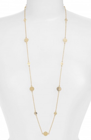 Anna Beck ‘Gili’ Long Station Necklace gold / silver ~ luxe style jewellery ~ luxury looks ~ necklaces ~ accessories