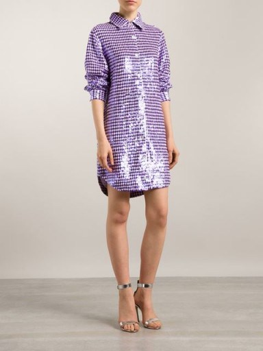 give me this dress & I would be oh so happy! ASHISH purple sequined shirt dress - flipped