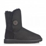 UGG Bailey button boot – black calf length boots – winter footwear – fashion – Rihanna style