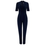 Phase Eight Adele Jumpsuit, Navy – as worn by Lorraine Kelly while appearing on her morning show ‘Lorraine’ on ITV, 21 January 2016. Celebrity fashion | star style jumpsuits | what celebrities wear