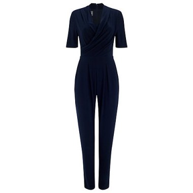Phase Eight Adele Jumpsuit, Navy – as worn by Lorraine Kelly while appearing on her morning show ‘Lorraine’ on ITV, 21 January 2016. Celebrity fashion | star style jumpsuits | what celebrities wear - flipped