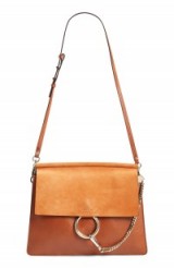 Chloé ‘Medium Faye’ Shoulder Bag classic tobacco ~ tan & brown leather bags ~ luxe handbags ~ luxury shoulder bags ~ designer accessories
