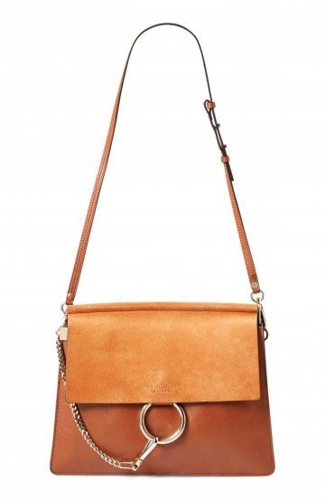 Chloé ‘Medium Faye’ Shoulder Bag classic tobacco ~ tan & brown leather bags ~ luxe handbags ~ luxury shoulder bags ~ designer accessories - flipped