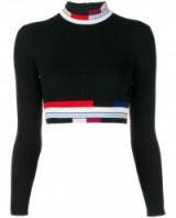 CHRISTOPHER KANE Cropped Knit black. Designer knitwear | crop tops | sweaters | jumpers