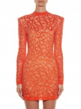 BALMAIN Coral-effect knit dress – as worn by Alesha Dixon for the Britain’s Got Talent audition launch in Liverpool, 15 January 2016. Celebrity fashion | designer mini dresses | what celebrities wear | star style