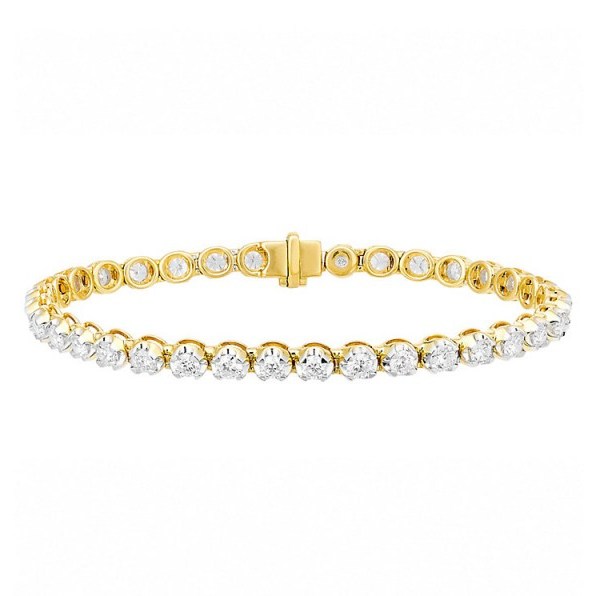 18ct gold 5ct I1 certificated diamond bracelet ~ bling bracelets ~ jewellery ~ make a statement ~ jewels ~ diamonds - flipped