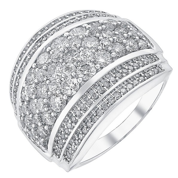 18ct white gold 2ct seven row diamond band ~ bling rings ~ make a statement ~ diamond ~ jewels ~ jewellery