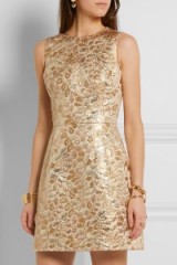 DOLCE & GABBANA Metallic brocade mini dress ~ love Italian fashion ~ designer dresses ~ 60s style clothing ~ luxurious ~ glamour