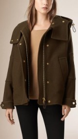 Double virgin wool cashmere parka in military olive ~ Burberry coats ~ winter jackets ~ casual luxe ~ designer outerwear