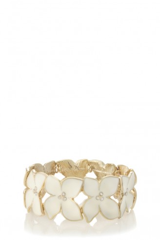 OASIS – ENAMEL FLOWER STRETCH WRIST WEAR BRACELET. Floral bracelets ~ fashion jewellery