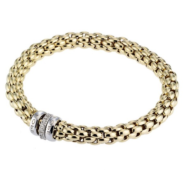 Fope Gioielli Flex-It 18ct gold bracelet ~ bling bracelets ~ make a statement ~ jewellery - flipped
