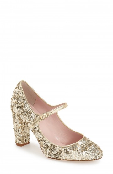 kate spade new york ‘angelique’ mary jane pump. Sequin Mary Janes ~ sequined pumps ~ embellished shoes ~ glittering style
