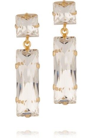 gold plated crystal earrings #bling #sparkle #kennethjaylane #jewellery #statement - flipped