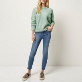 River Island Light green fluffy wool-blend jumper. Soft touch jumpers – casual sweaters – winter fashion