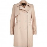 River Island Light pink smart zip-up mac coat. Winter fashion – rain coats – fashionable macs