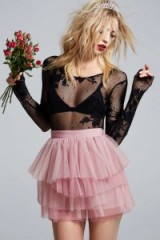 Love, Courtney by Nasty Gal Celebrity Skin Lace Bodysuit ~ Nasty Gal X Courtney Love ~ sheer black bodysuits ~ fashion ~ floral lace