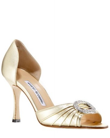 rhinestone buckle d’orsay shoes #bling #goldmetallic #rhinestones #shiny #fashion - flipped