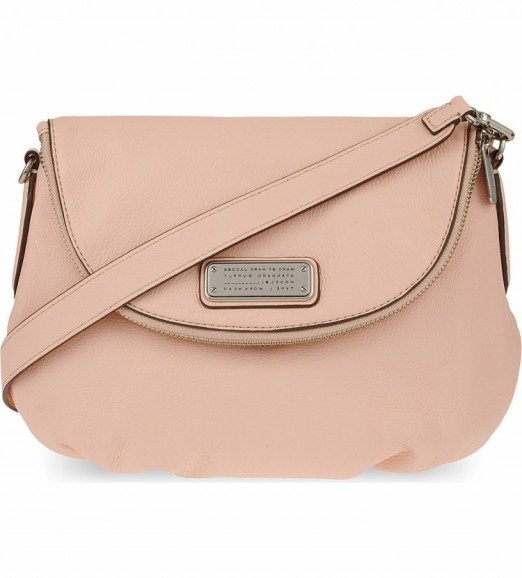 MARC BY MARC JACOBS New q natasha leather cross-body bag pearl blush – light pink handbags – designer bags – luxury accessories - flipped