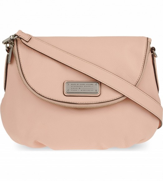MARC BY MARC JACOBS New q natasha leather cross-body bag pearl blush – light pink handbags – designer bags – luxury accessories