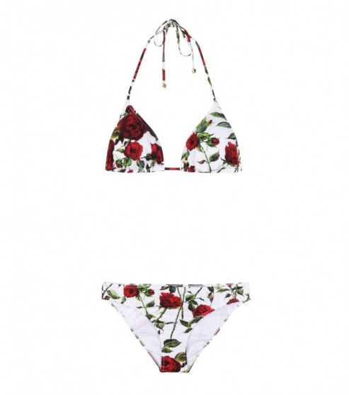 DOLCE & GABBANA Printed triangle bikini – as worn by Rita Ora by the ...