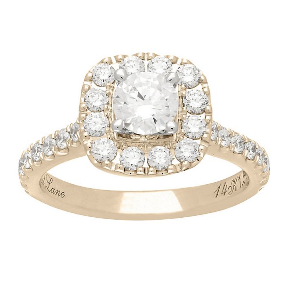 Neil Lane 14ct gold 1.50ct diamond halo ring ~ bling rings ~ diamonds ~ make a statement ~ jewels ~ jewellery